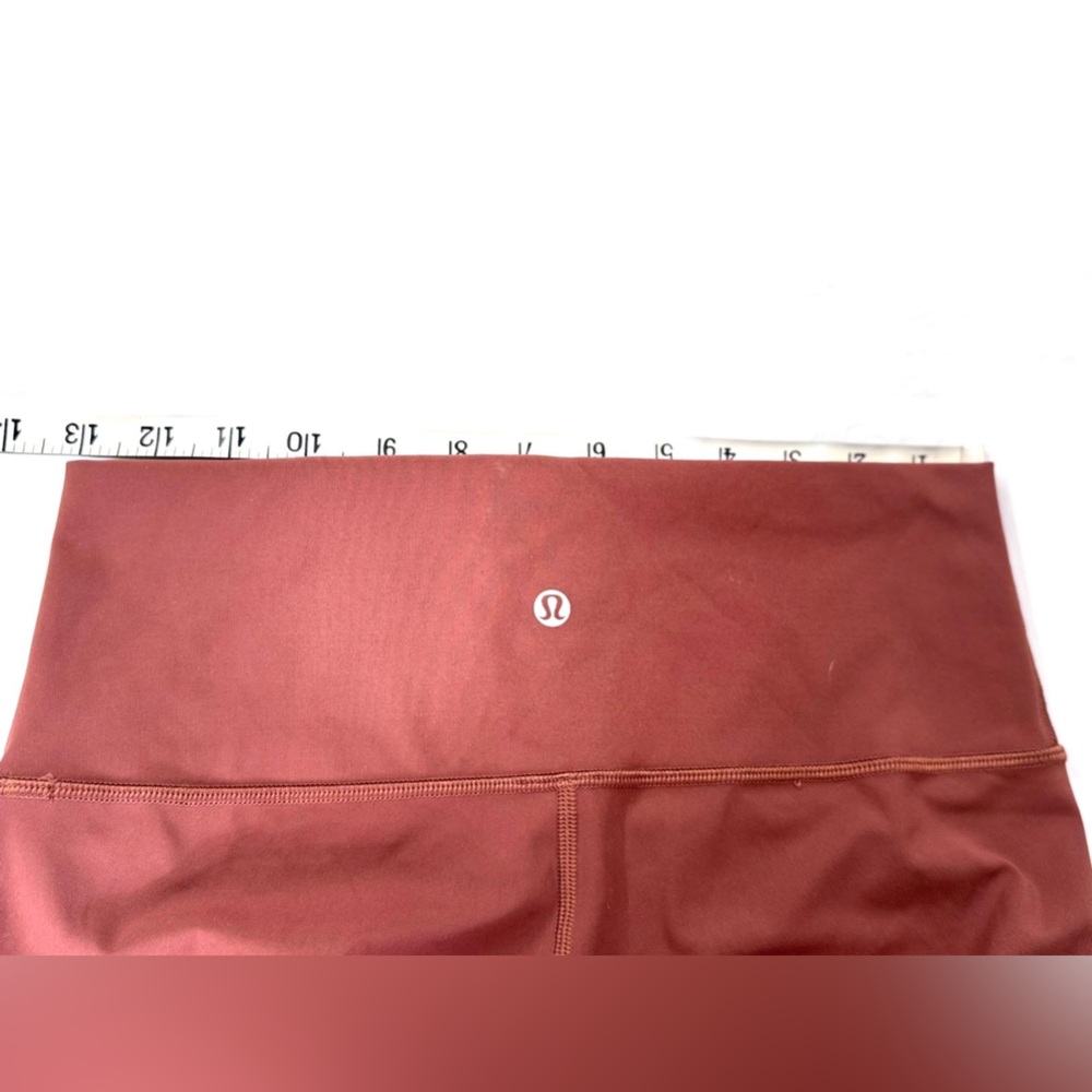 Lululemon High-Waisted Leggings in Rust